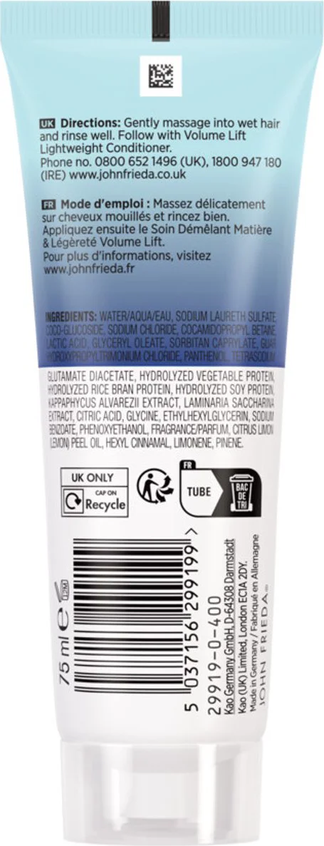 John Frieda Volume Lift Shampoo For Flat Fine Hair 75ML