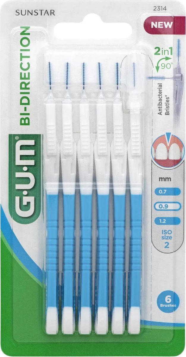 GUM Bi-Direction Ragers 0.9mm 6ST