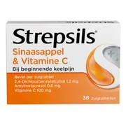 Strepsils Sinaasappel & Vitamine C Zuigtabletten 36ST