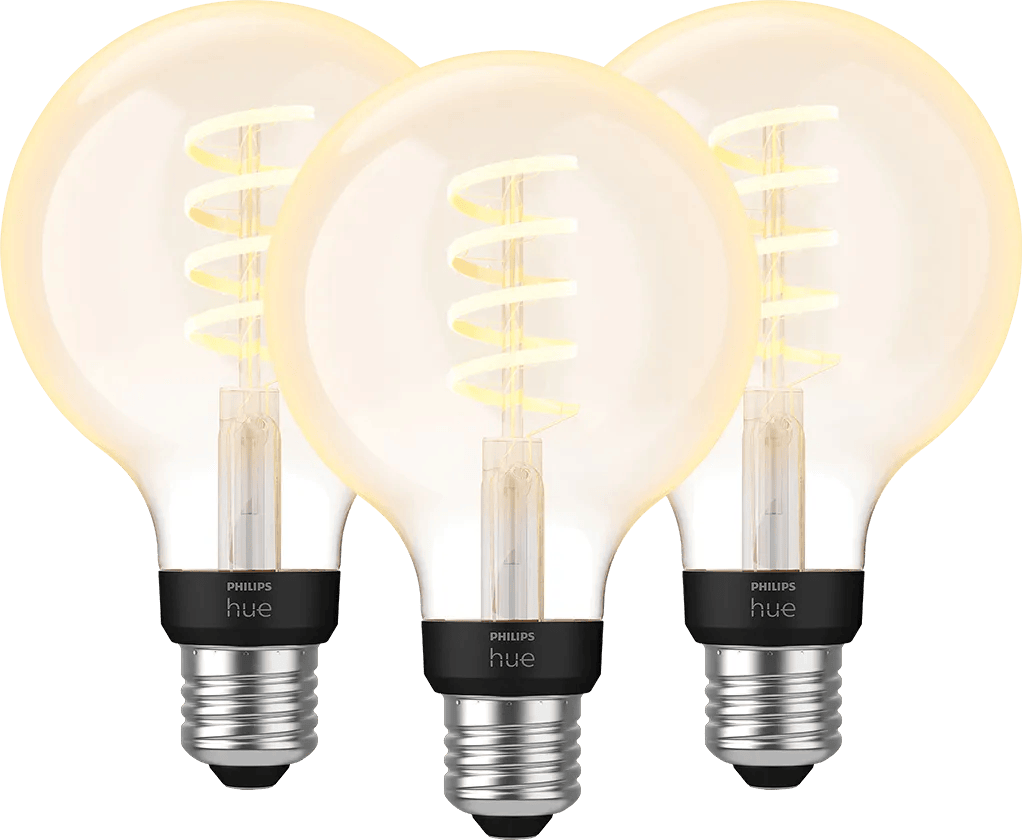 Philips Hue Filamentlamp White Ambiance Globe E27 3-pack