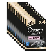 11x Sheba Creamy Snacks Kattensnoepjes Zalm 4 stuks