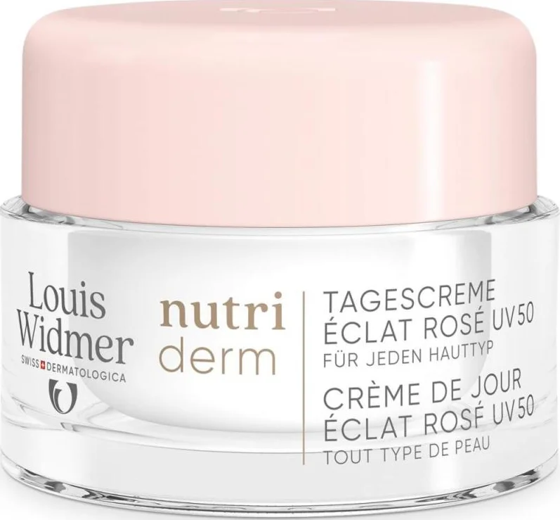 Louis Widmer Nutriderm Dagcrème Éclat Rosé UV 50 zonder parfum 50 ML