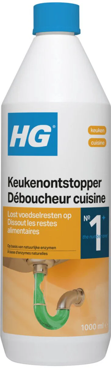 HG Keuken Ontstopper - voor hardnekkige verstoppingen 1LT