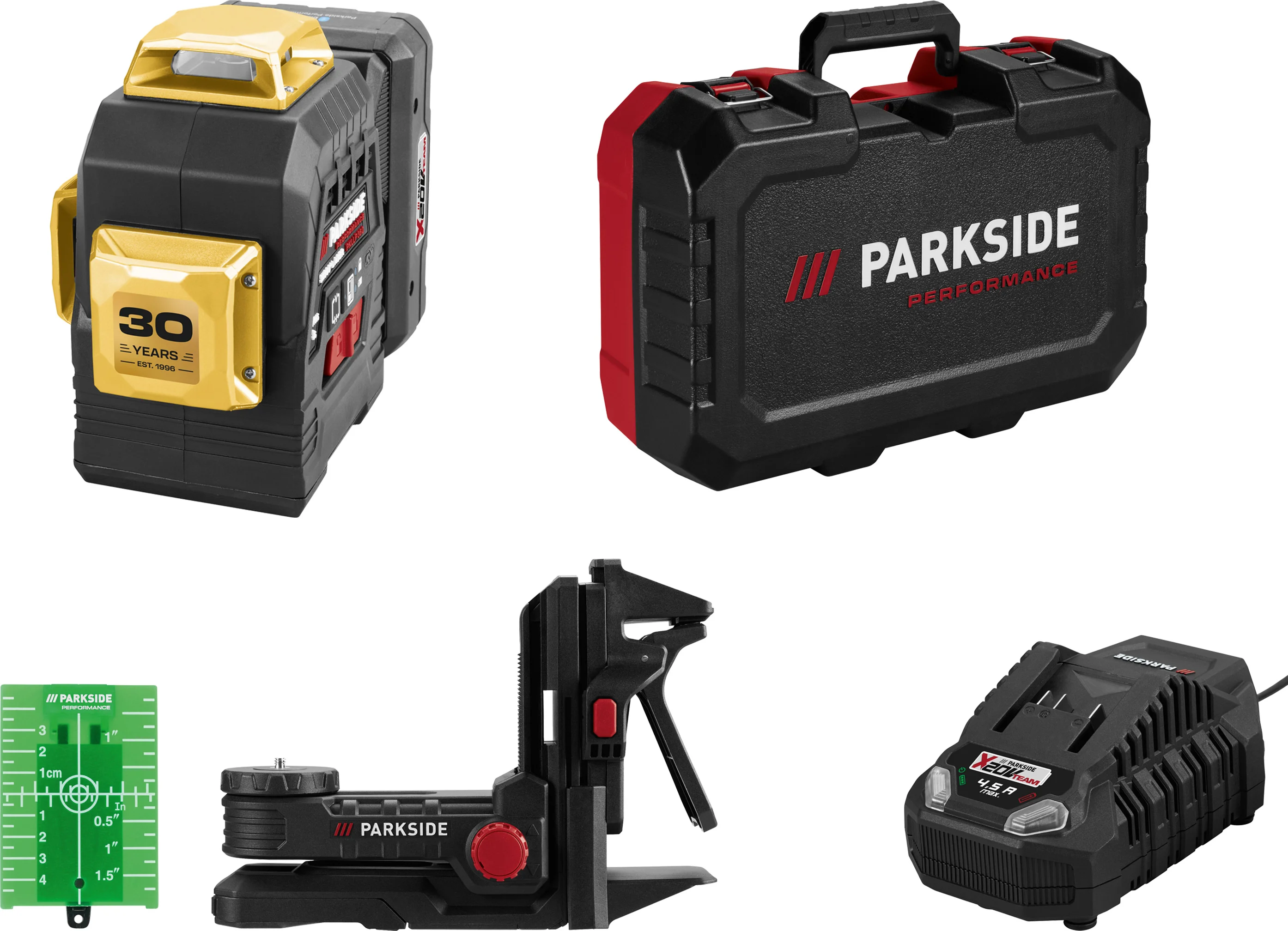 PARKSIDE PERFORMANCE Accu-kruislijnlaser 20 V met accu en lader, Limited Edition