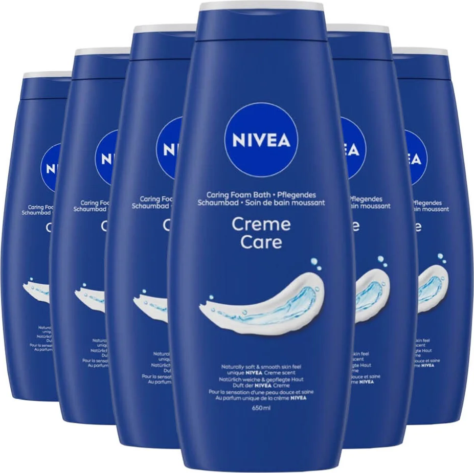 6x NIVEA Douchecrème Care 650 ml