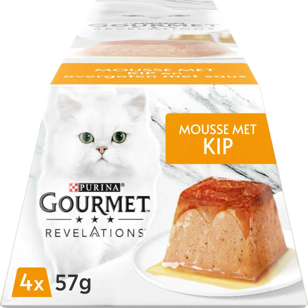 Gourmet Revelations Kattenvoer Nat Mousse Kip 4 x 57 gr