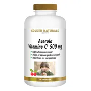 2x Golden Naturals Acerola Vitamine C 500mg 100 zuigtabletten