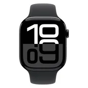 Apple Watch Series 10 - Wifi - 42mm - Zwarte Aluminium Case met Zwart Sportbandje - S/M