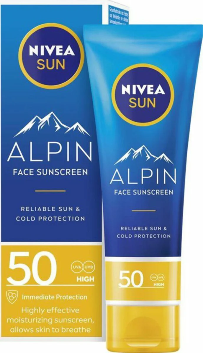 2x NIVEA Sun Alpin Zonnebrand Gezicht SPF 50 50 ml