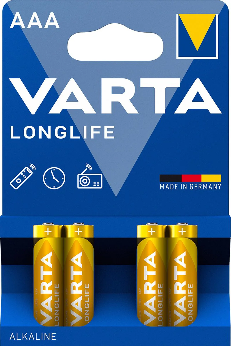 Varta Longlife AAA Blister 4 stuks