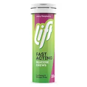 Lift Fast Acting Glucose Kauwtabletten - Framboos 10TB