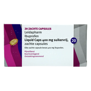 Leidapharm Ibuprofen Liquid Caps 400 mg Suikervrij 20CP
