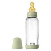 BIBS Glas Latex Medium Flow Babyfles 2+ Maanden Sage