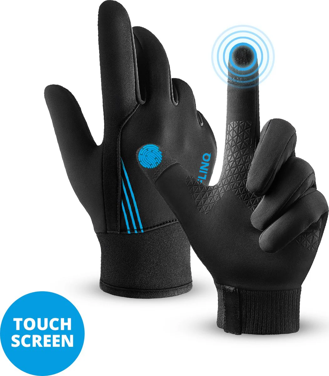 FlinQ Waterdichte Handschoenen Premium - Winddichte Fietshandschoenen voor in de Winter - Warme Handschoenen met Touchscreen Vingertoppen - Voor Dames en Heren - L