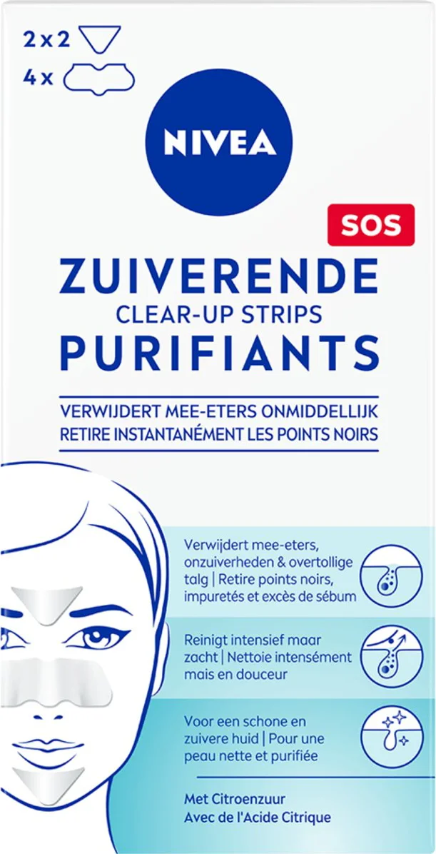 NIVEA Clear Up Strips Gezichtsmasker 6 stuks