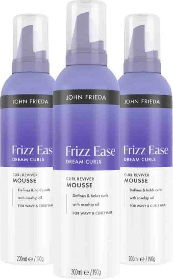 3x John Frieda Frizz Ease Dream Curls Mousse 200 ml