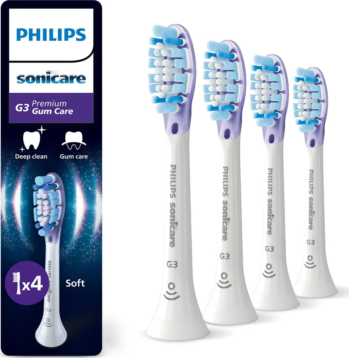 Philips Sonicare Opzetborstels Premium Gum Care G3 Wit 4 stuks