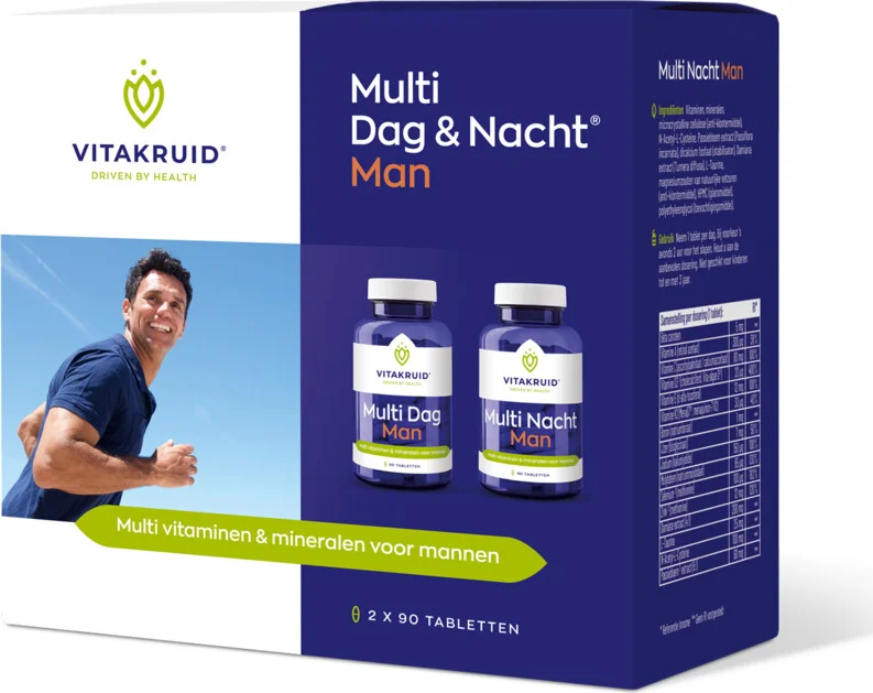 Vitakruid Multi Dag & Nacht Man 180 tabletten