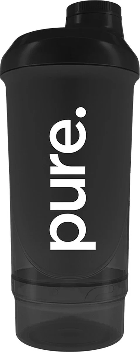 Pure. Shakebeker Smart - Smoke Black - zwart- vaatwasser bestending - fitness - poeder compartiment