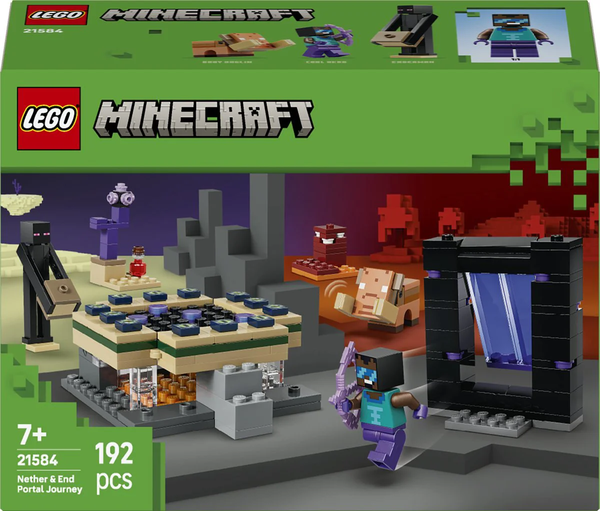 LEGO Minecraft Reis naar de Nether en het End-portaal 21584