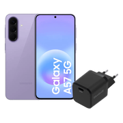 Samsung Galaxy A57 256GB Paars 5G + BlueBuilt Oplader met Usb C Poort 45W Zwart