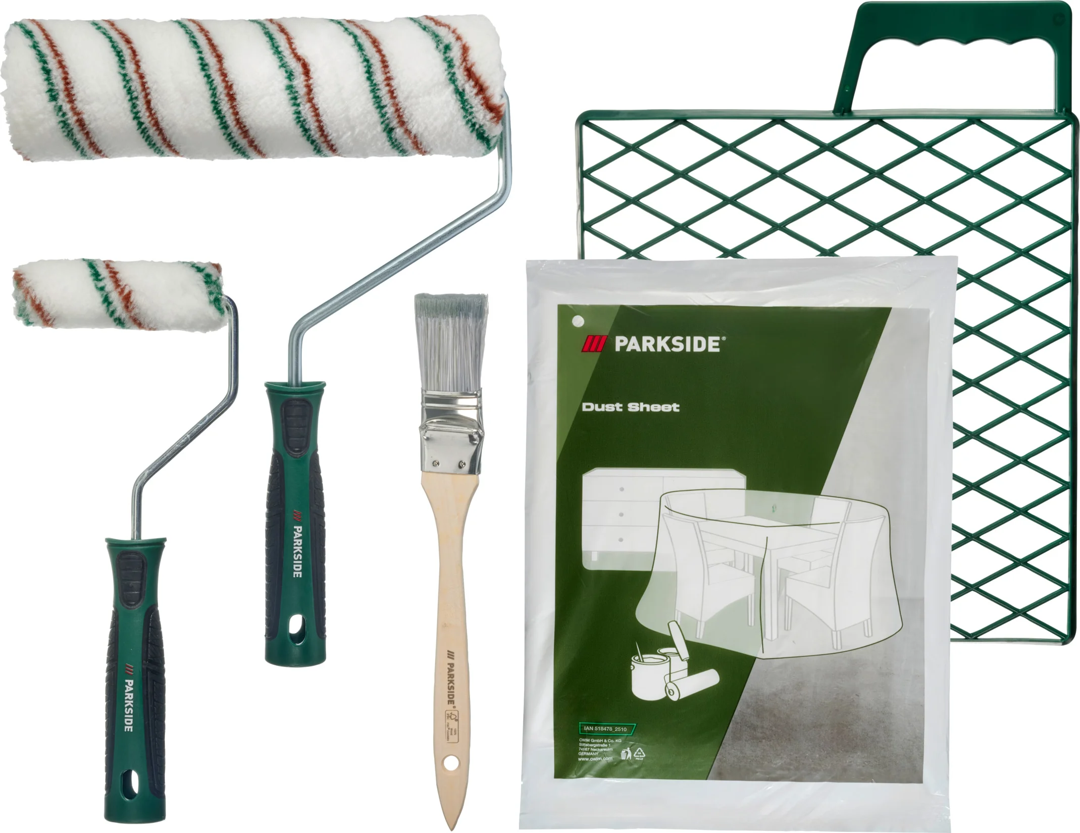 PARKSIDE Muurverfset of verfroller met telescopische steel (Schilder set 7)