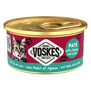 24x Voskes Kattenvoer Nat Paté Kip & Lam 85 gr