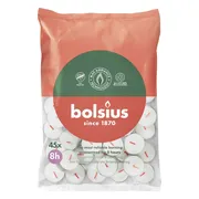 Bolsius Theelichten Wit 8 branduren 45 stuks
