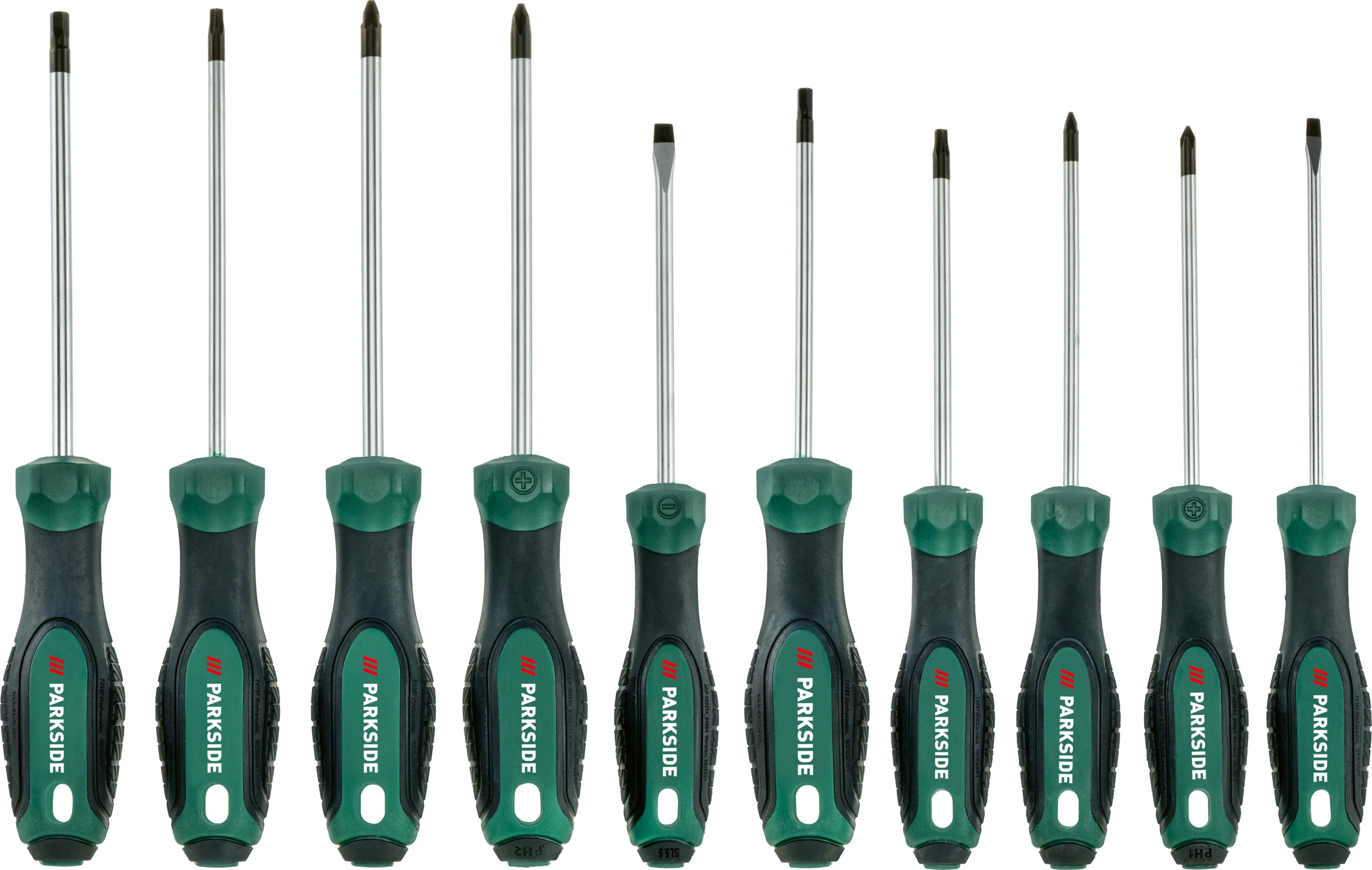 PARKSIDE Schroevendraaierset - magnetisch met antislip (Schroevendraaierset 10-delig)