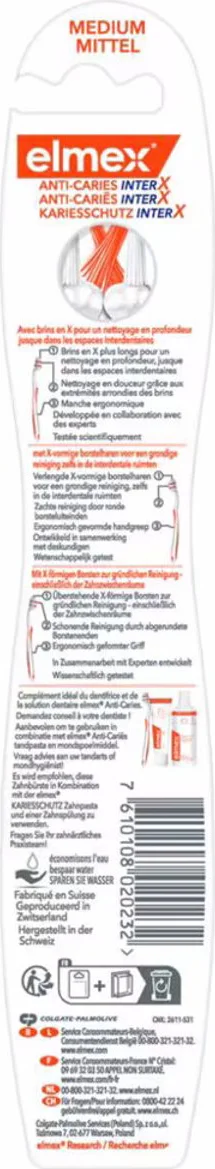 12x Elmex Tandenborstel Anti-Cariës InterX Medium