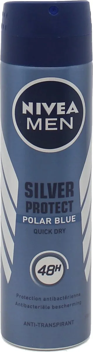 NIVEA Men Deodorant Spray Silver Protect Polar Blue 150 ml
