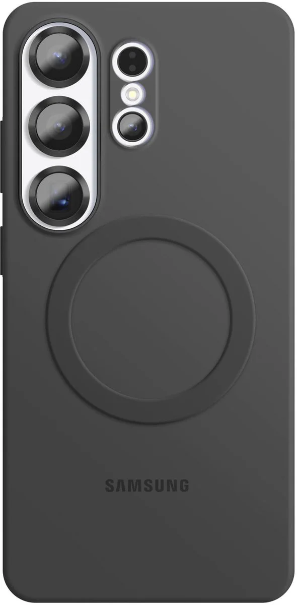 Samsung Galaxy S26 Ultra Siliconen Back Cover met Magneet Zwart