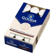 Gouda Waxinelichten 8 Uur Wit 30st