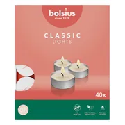 Bolsius Theelichten Wit 6 branduren 40 stuks