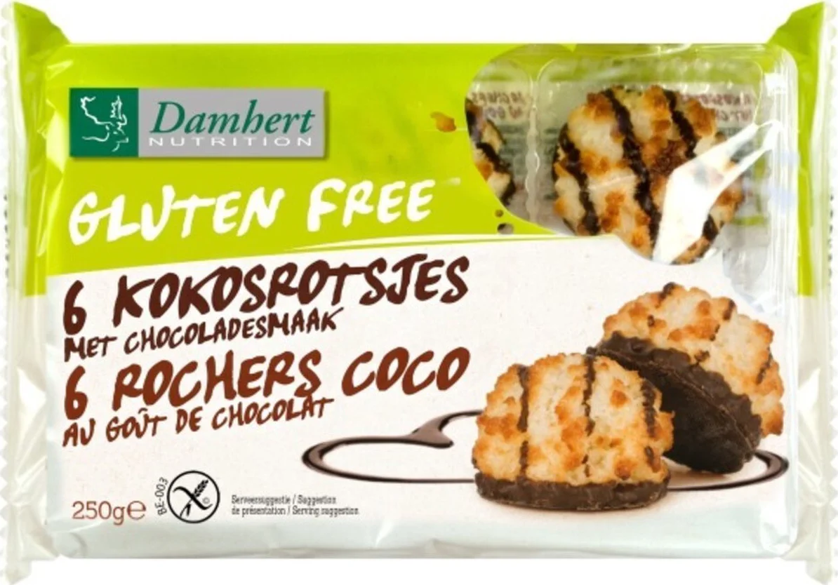 Damhert Kokosrotsjes Chocolade 250GR