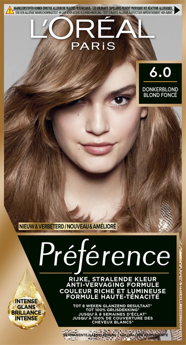 L'Oréal Préférence Permanente Haarkleuring 6.0 Donkerblond