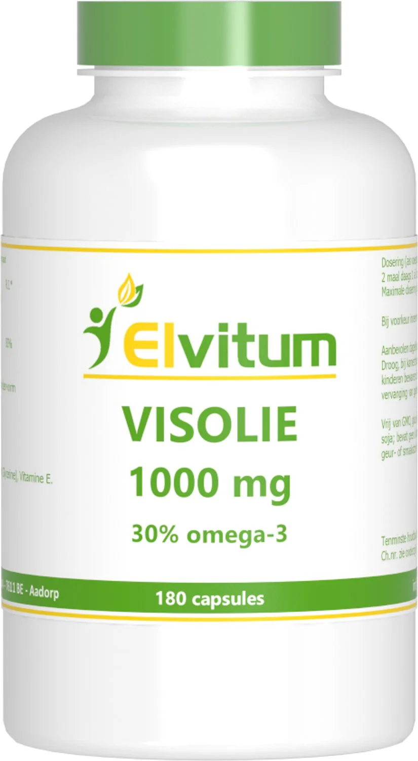Elvitum Visolie 1000mg Capsules 180CP