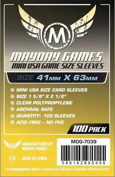 Mini USA Card Sleeves 41x63mm (100 pack)