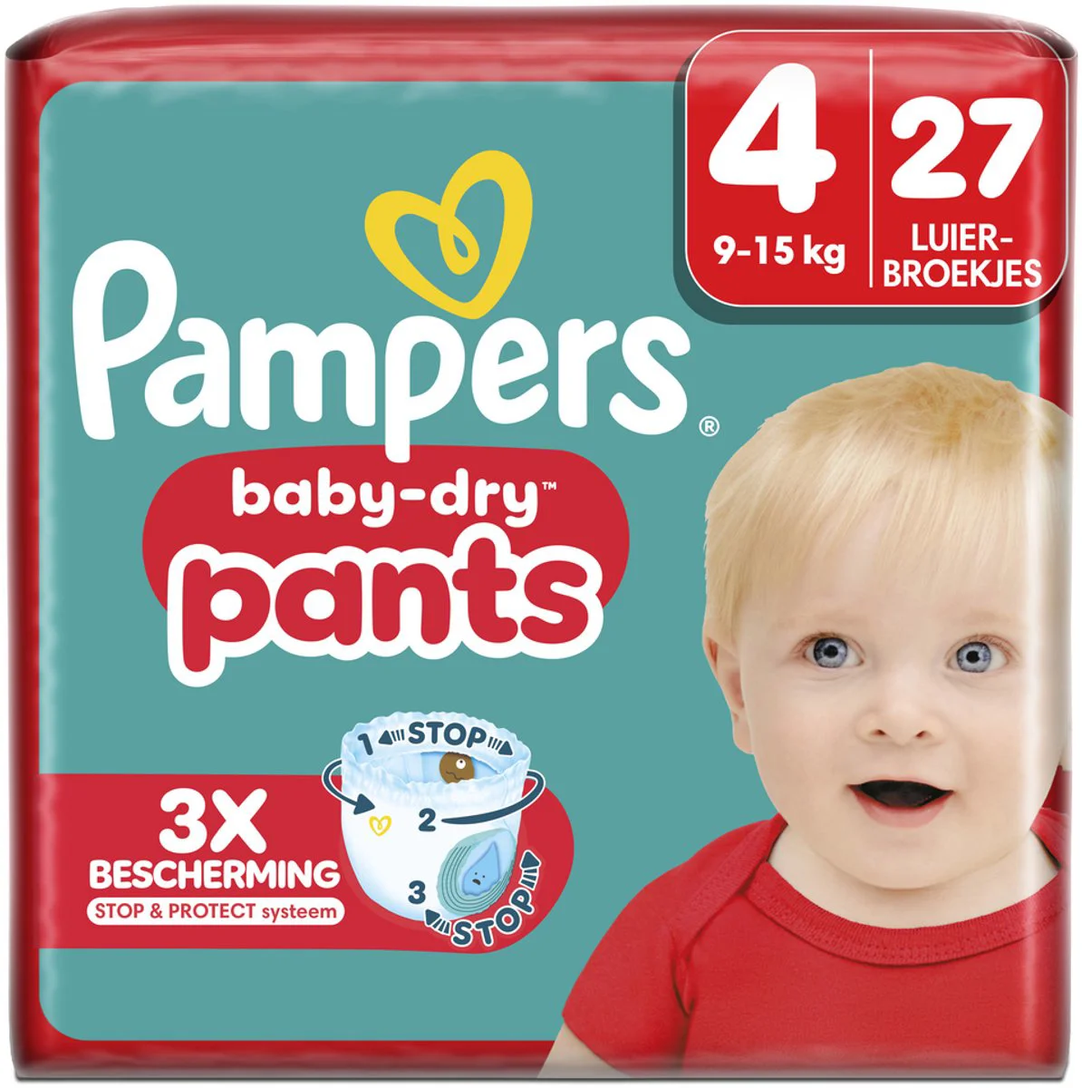 Pampers Baby Dry Luierbroekjes Maat 4 (9-15 kg) 27 stuks