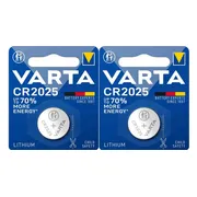 2x Varta Lithium Coin CR2025 Blister