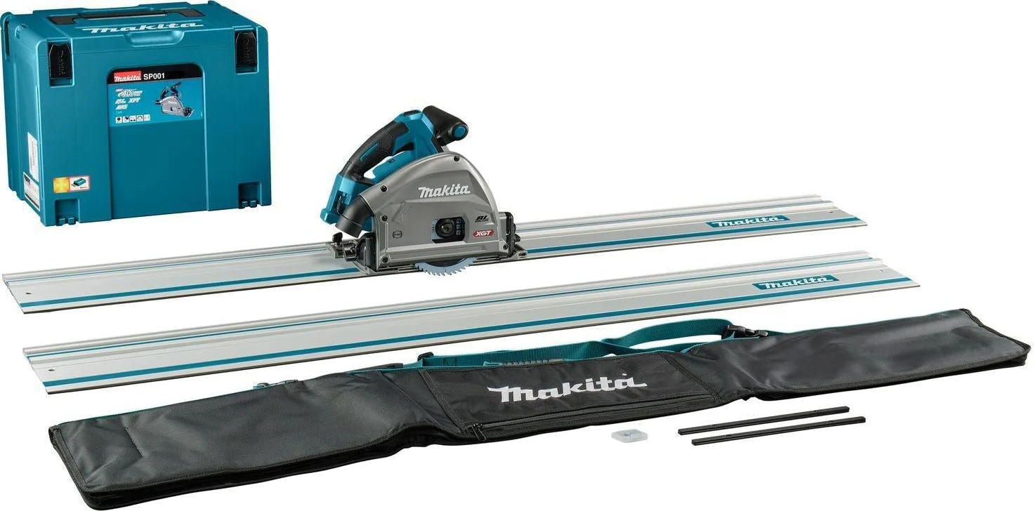 Makita SP001GZ06 Accu Invalcirkelzaag AWS XGT 40V Max + Geleiderail (2st.), Koppelstrip en Tas Basic Body in Mbox