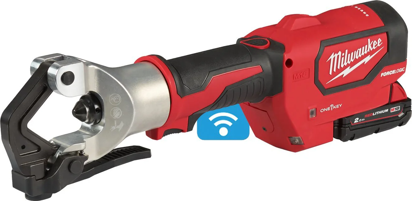Milwaukee M18 HDCT-202C FORCE LOGIC™ Hydraulische accu kabelkrimptang 10 - 300mm² 18V 2.0Ah in koffer - 4933471950