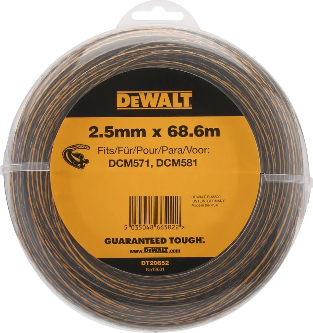 DeWALT DT20652 Grastrimmerdraad 2.5mm x 68.6m