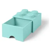 LEGO Felazuurblauwe opslagsteen met 4 noppen en een lade