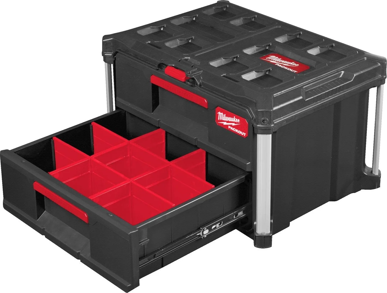 Milwaukee PACKOUT™ Gereedschapskoffer met twee lades - 4932472129