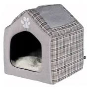 Trixie - Hondenmand - Relax Iglo - Hondenhuis Silas - Grijs/Crème - 40X40X45 cm