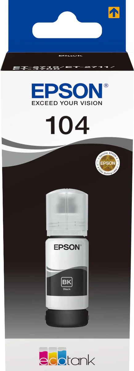 Epson 104 Inktflesje Zwart