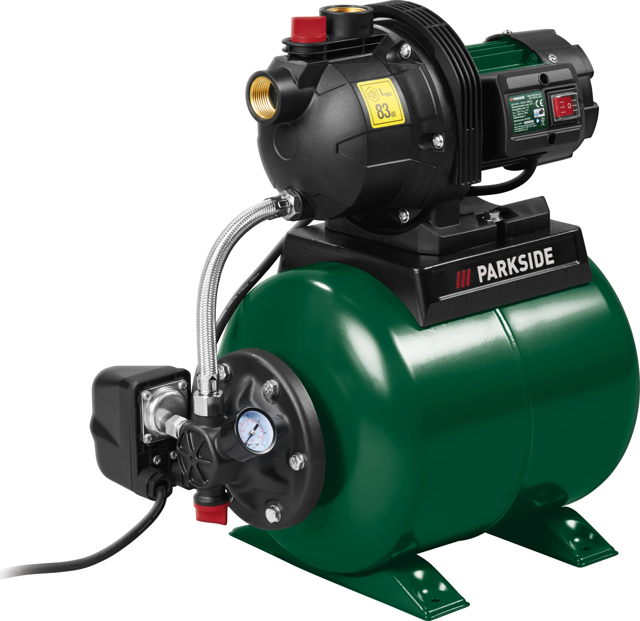 PARKSIDE Hydrofoorpomp 1000 W - automatische waterpomp met 19 L tank