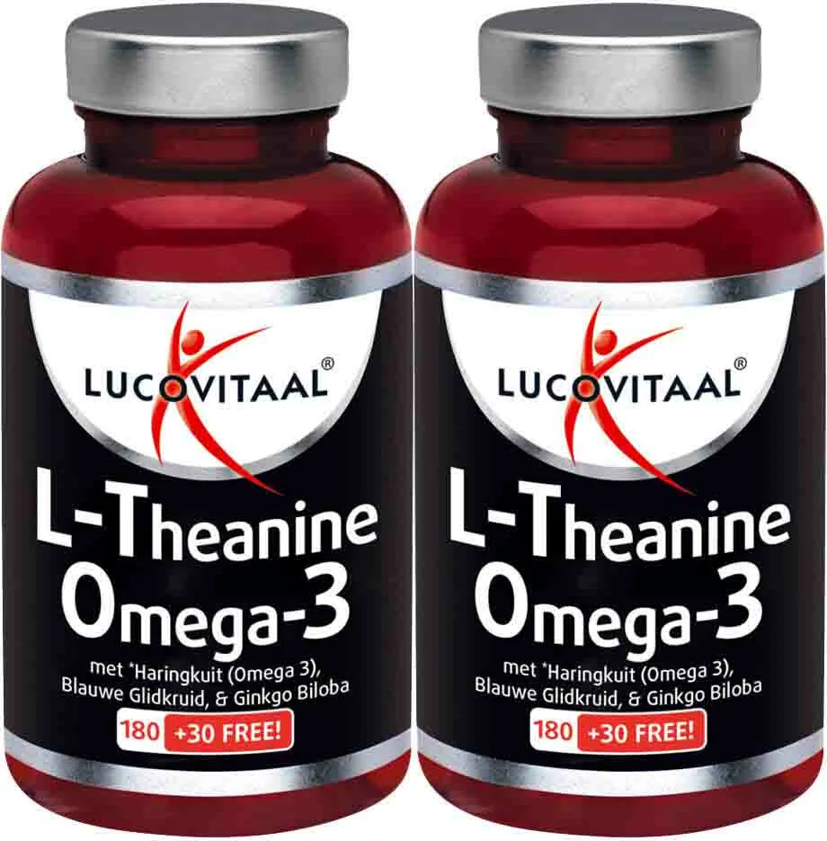 2x Lucovitaal L-theanine Omega 3 210 capsules