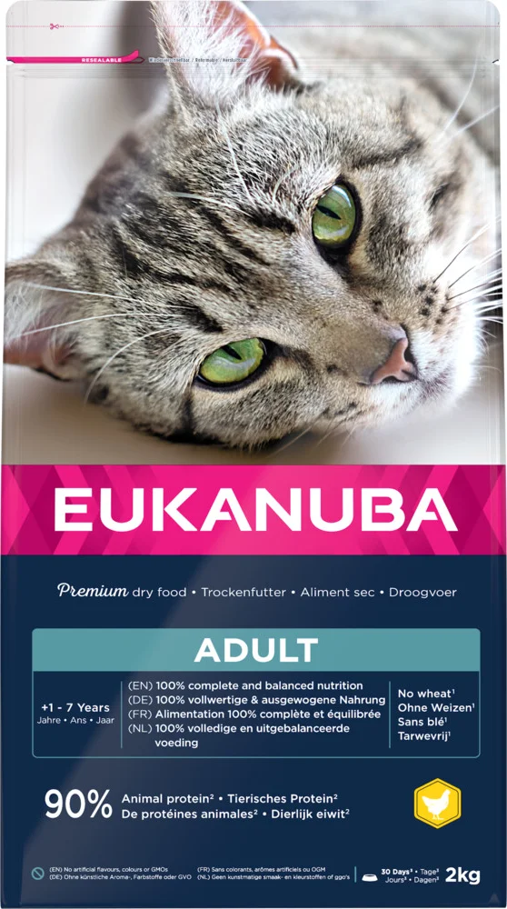 4x Eukanuba Kattenvoer Droog Adult Top Condition Kip - Lever 2 kg